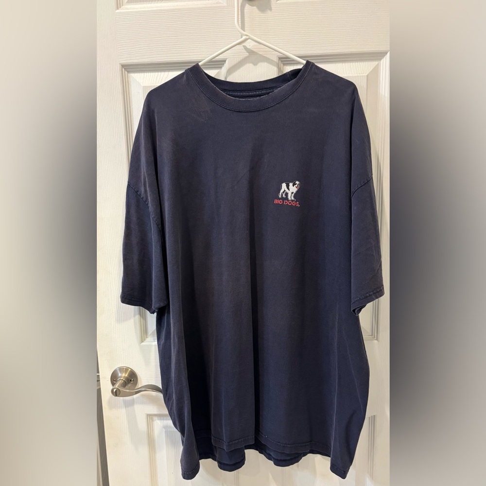 Big Dogs Vintage Navy Blue Graphic T-Shirt‎